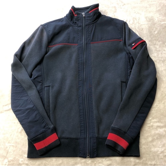 Tommy Hilfiger Full Zip Jacket Medium Blue & Red Size XS - Picture 4 of 15